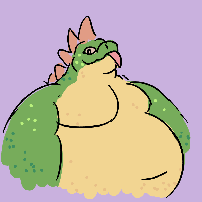 a fat lizard sticking his tongue out at you